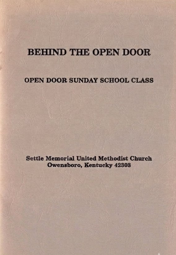 Cover of Behind the Open Door — Open Door Sunday School Class